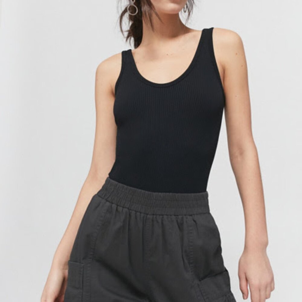 Urban Outfitters | Out From Under Drew Ribbed Scoop Neck Bodysuit